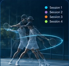 Conceptual tracking of movement across multiple sessions